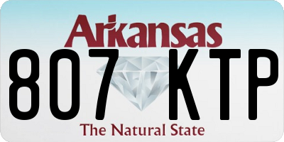 AR license plate 807KTP