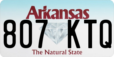 AR license plate 807KTQ