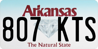 AR license plate 807KTS