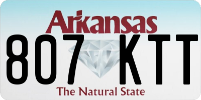 AR license plate 807KTT