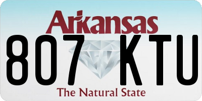 AR license plate 807KTU