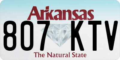 AR license plate 807KTV