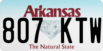 AR license plate 807KTW