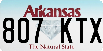 AR license plate 807KTX