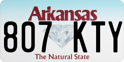 AR license plate 807KTY