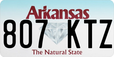 AR license plate 807KTZ