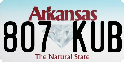 AR license plate 807KUB