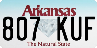 AR license plate 807KUF