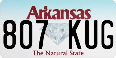 AR license plate 807KUG