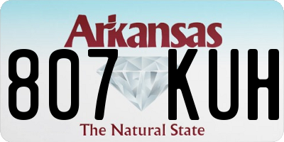AR license plate 807KUH