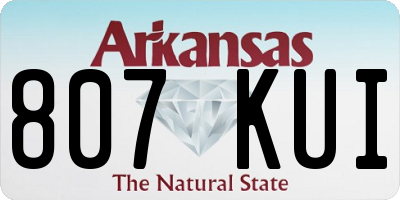 AR license plate 807KUI