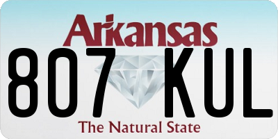 AR license plate 807KUL