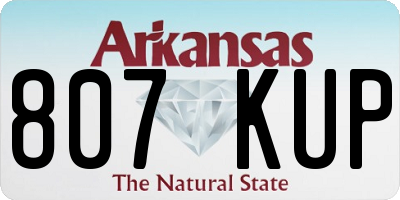 AR license plate 807KUP