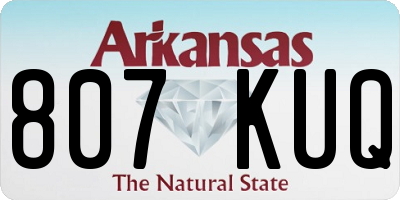 AR license plate 807KUQ
