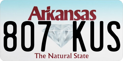AR license plate 807KUS