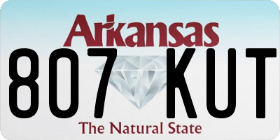 AR license plate 807KUT