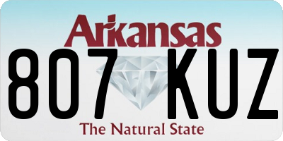 AR license plate 807KUZ