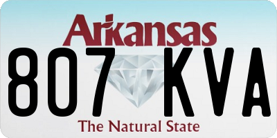 AR license plate 807KVA