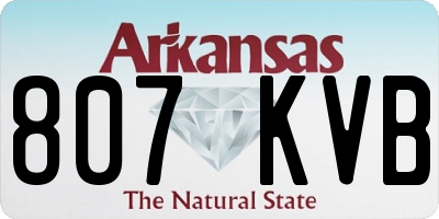 AR license plate 807KVB