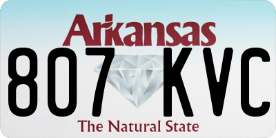 AR license plate 807KVC