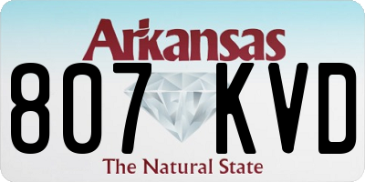 AR license plate 807KVD