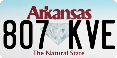 AR license plate 807KVE