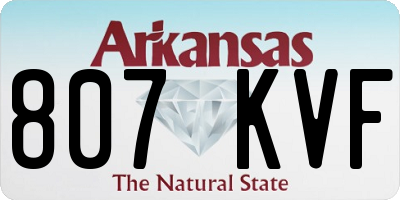 AR license plate 807KVF