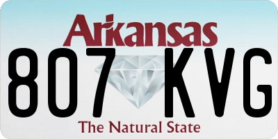 AR license plate 807KVG