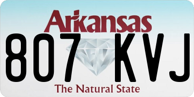 AR license plate 807KVJ