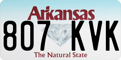 AR license plate 807KVK
