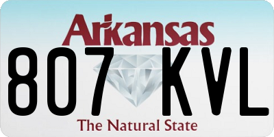 AR license plate 807KVL