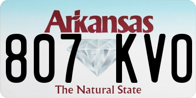AR license plate 807KVO