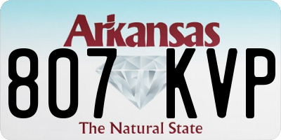 AR license plate 807KVP