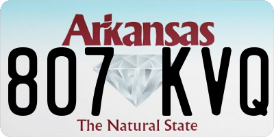 AR license plate 807KVQ