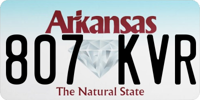 AR license plate 807KVR
