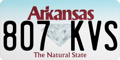 AR license plate 807KVS