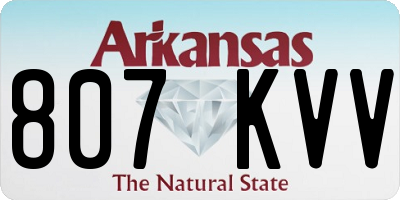 AR license plate 807KVV