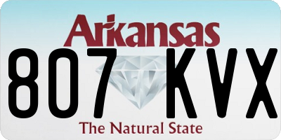 AR license plate 807KVX