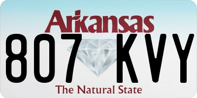 AR license plate 807KVY