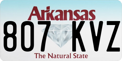 AR license plate 807KVZ