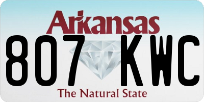 AR license plate 807KWC