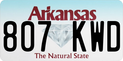 AR license plate 807KWD