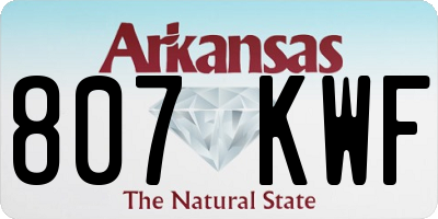 AR license plate 807KWF