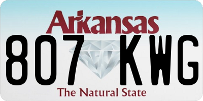 AR license plate 807KWG