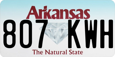 AR license plate 807KWH