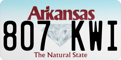 AR license plate 807KWI