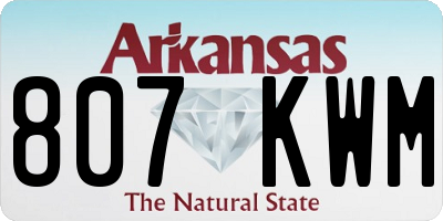 AR license plate 807KWM