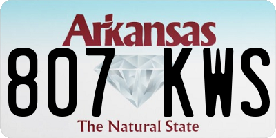 AR license plate 807KWS
