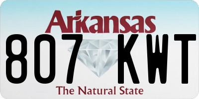 AR license plate 807KWT