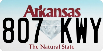 AR license plate 807KWY
